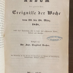 Album der glorreichen Ereignisse der Woche vom 12 bis 18 März 1848 carte veche