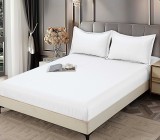 Cumpara ieftin Husa Pat Elastic Damasc 3 Piese 180x200 cm. Set Lenjerie Pat Dublu cu Fete Perna 50x75 cm