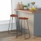 Gossi scaune de bar gavin 2 buc. 50x40x78 cm lemn masiv de mango