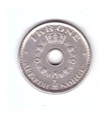 Moneda Norvegia 1 krone 1950, stare buna, curata