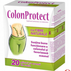 Colon Protect cu fibre naturale si gust de rodie, 20 plicuri, Zdrovit