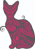 Sticker decorativ, Mandala , Roz, 84 cm, 4900ST-1, Oem