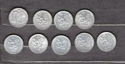 CEHOSLOVACIA 1977 - 1990 - LOT 9 MONEDE 10 HALERU (6) foto