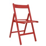 Scaun pliant Basic - cadru rosu