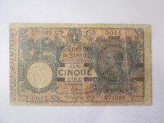 Rara! Italia 5 Lire 1904 regele Vittorio Emanuele III-reconditionata foto