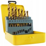 Cumpara ieftin Set burghie metal in cutie metalica 19 elemente 1-10mm VERKE V05070