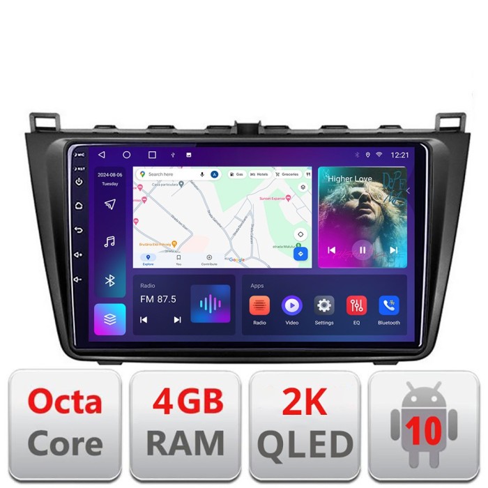 Navigatie Mazda 6 C-012 Android Octa Core Ecran 2K QLED GPS 4G 4+32GB 360 KIT-012+EDT-E409-2K CarStore Technology