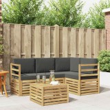 vidaXL Set de canapele de exterior 5 pcs Alb și antracit 3391777