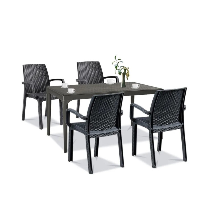 Set mobilier de grădină Prato 4+1, grafit