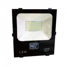 Proiector LED 100W 105LEDuri SMD Alb Rece IP65 220V WT foto