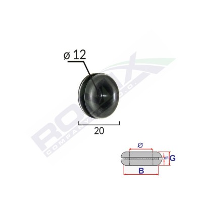 Capac Cauciuc Inchis Universal Diametru 12Mm Set 5 Buc 134894 C60497-RMX foto