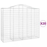 Cumpara ieftin Cosuri gabion arcuite 20 buc, 200x50x160/180cm, fier galvanizat
