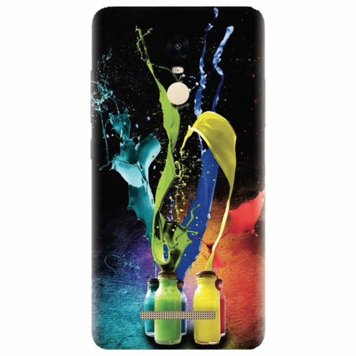 Husa silicon pentru Xiaomi Remdi Note 3, Abstract Color Bottles Splash