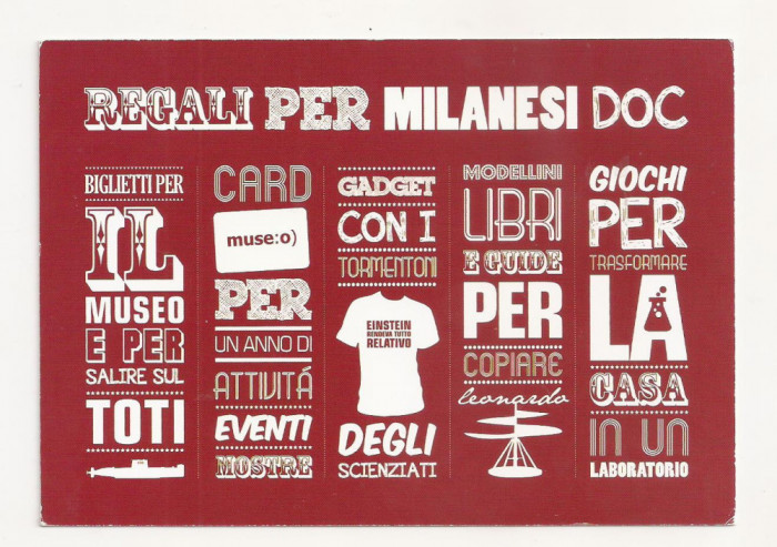 FA32-Carte Postala- ITALIA - Regali per milanesi doc advertising