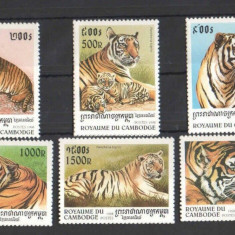 78-CAMBODGIA 1998-Anul TIGRULUI-Serie completa de 6 timbre nestampilate MNH