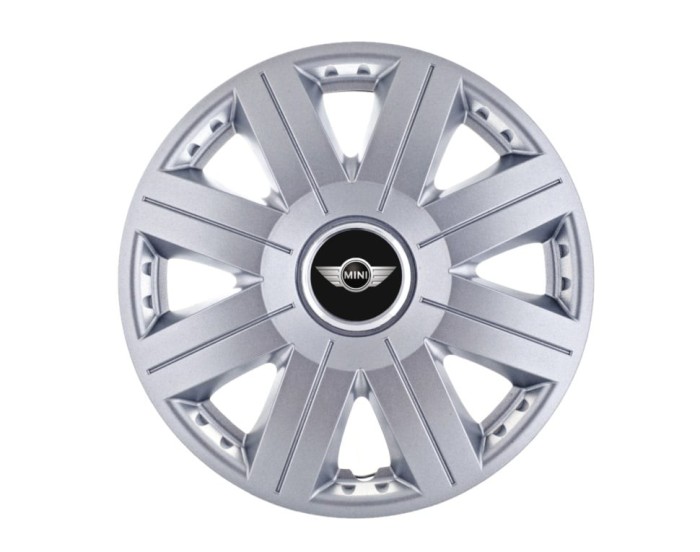 Set 4 capace roti Cosmos cromat R15, pentru gama auto Minicooper