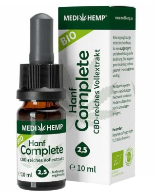 Hemp Complete 2,5% CBD Eco 10 mililitri Medihemp foto