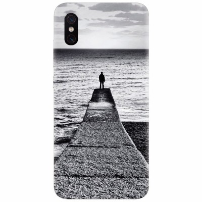 Husa silicon pentru Xiaomi Mi 8 Pro, Abstract Dock Man Grey foto