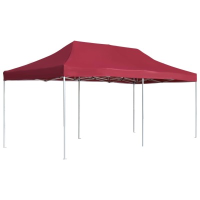Cort de petrecere pliabil profesional, roșu vin, 6x3m, aluminiu foto