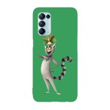 Husa compatibila cu Oppo A52, Viceversa, model King Julian Madagascar, Silicon, TPU, Transparent, Carcasa