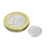 Magnet neodim disc &Oslash;12&amp;#215;2 mm, putere 1,7 kg, N45