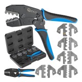Cleste pentru sertizare mufe si conectori, set 5 matrite, Geko G01769