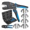 Cleste pentru sertizare mufe si conectori, set 5 matrite, Geko G01769