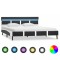 vidaXL Cadru de pat cu LED, gri, 160 x 200 cm, piele ecologică 280310