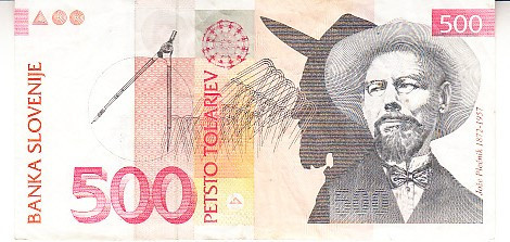M1 - Bancnota foarte veche - Slovenia - 500 Tolari - 2001