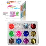 Cumpara ieftin Kit Nail art, 12 buc - diamante 10 g