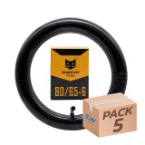 Cameră de aer pentru trotineta electrică 80/65-6, valvă curbă 90x90, set 5 bucăți | Motorevolution