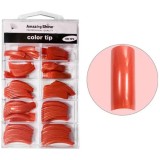 Cumpara ieftin Portocaliu metalic, unghii false, colorate, 100buc - nr.1 - 10, AMAZING SHINE