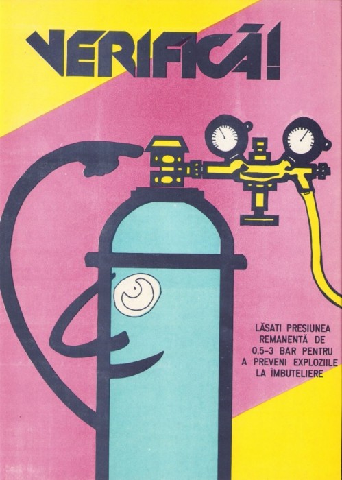 AF4 Afiș protecția muncii, Rom&acirc;nia comunistă