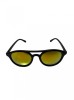 Ochelari de soare unisex, UV400, Negru, Plastic, Galben, Oem
