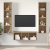 Set comoda TV Pe perete 3 pcs Stejar Artizanal Lemn compozit, DKD Home Decor