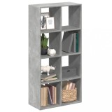 VidaXL Bibliotecă/separator cameră gri beton 69,5x29x137,5 cm lemn