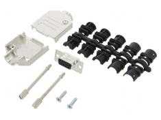 Conector D-Sub 9 PIN mamă lipire cablu gold flash UNC 4-40