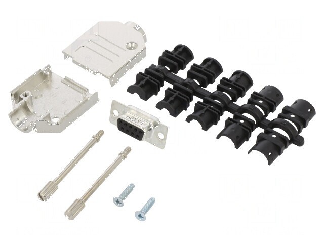 Conector D-Sub 9 PIN mamă lipire cablu gold flash UNC 4-40