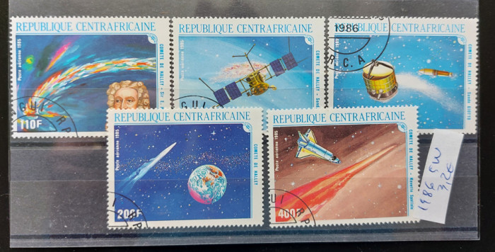 TS21 - Timbre serie Republica Centraficana - 1986 Cosmos