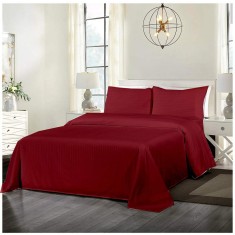 Set 2 huse perna din damasc, densitate 130 g/mp, Bordeaux