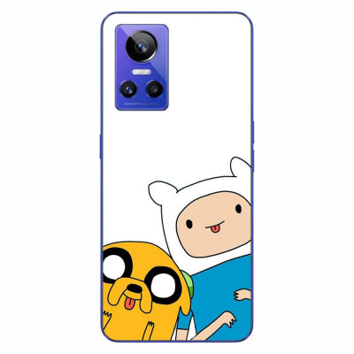 Husa compatibila cu Realme GT Neo 3 Silicon Gel Tpu Model Finn and Jake Tongues foto