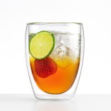 Cana termorezistenta cu perete dublu Koken, 300ml, sticla borosilicata, transparenta, design modern