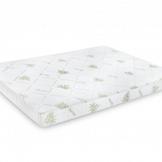 Saltea cu spuma poliuretanica Somnart FermiMax Aloe Vera 160x200, inaltime 15 cm, husa lavabila si detasabila cu fermoar, fermitate ridicata Relax Kip