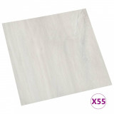 Placi de pardoseala autoadezive, 55 buc., crem, 5,11 m&sup2; PVC