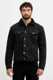 Pepe Jeans geacă jeans culoarea negru, de tranziție, oversize, PM40271609S0