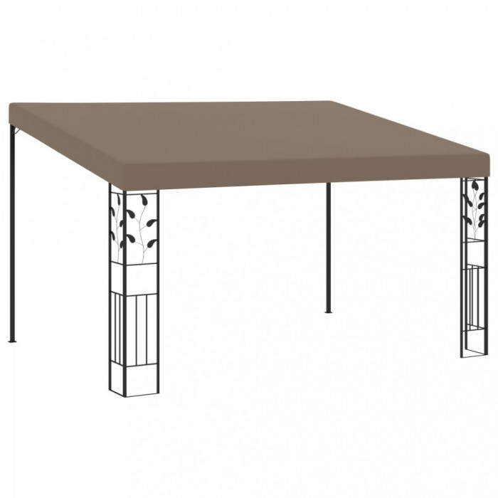 vidaXL Pavilion montat de perete, gri taupe, 4 x 3 x 2,5 m