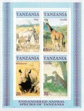 Tanzania 1986 - Fauna bloc,neuzat,perfecta stare(z)