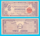 Filipine (p#S647B) 2 Pesos 1942 aUNC &#039;Negros Occidental&#039; serie: 501950 D