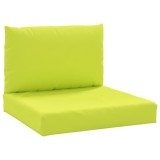 Perne pentru canapea din paleti, 2 buc., verde aprins, textil