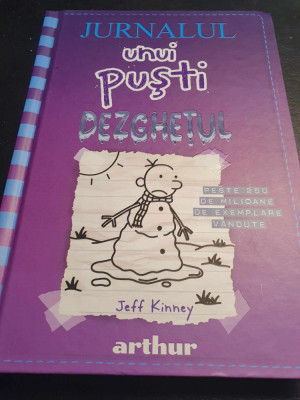 Jurnalul Unui Pusti. Dezghetul. Jeff Kinney, Editura Art, 215 pag, stare f buna foto